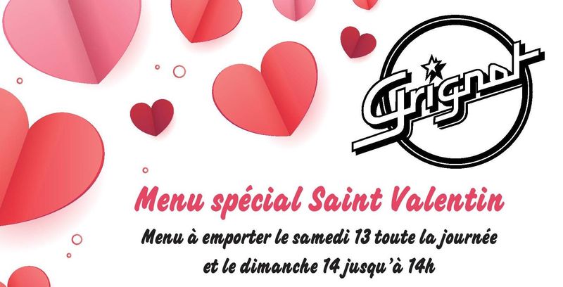 menu Saint Valentin, vente à emporter et livraison à domicile Le Havre 